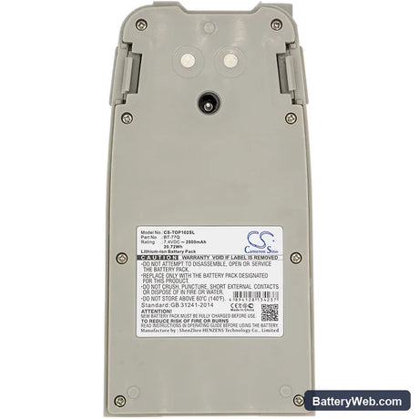 Topcon Cygnus KS-102 Total Station Replacement Battery, 7.4V, 2800mAh, Li-ion 3