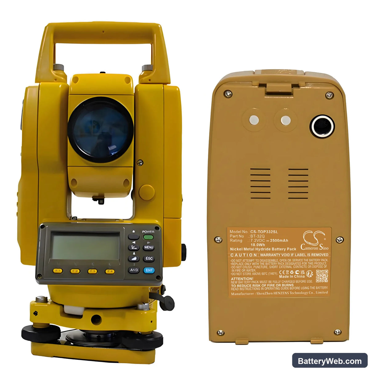 Topcon CTS-3000 Replacement Battery, 7.2V, 2500mAh, Ni-MH 1