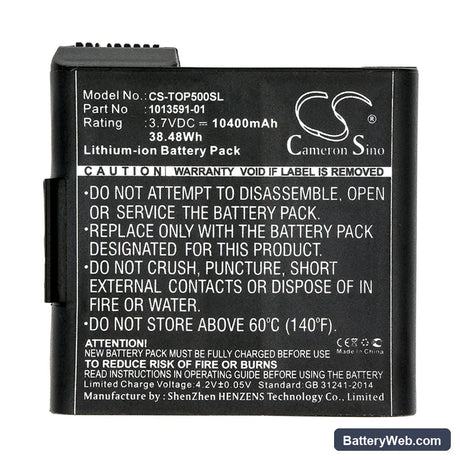 Sokkia SHC-5000 Replacement Battery, 3.7V, 10400mAh, Li-ion 5