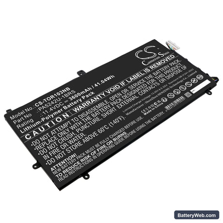 Toshiba Satellite P20W-C Replacement Battery, 11.4V, 3600mAh, Li-Polymer 1