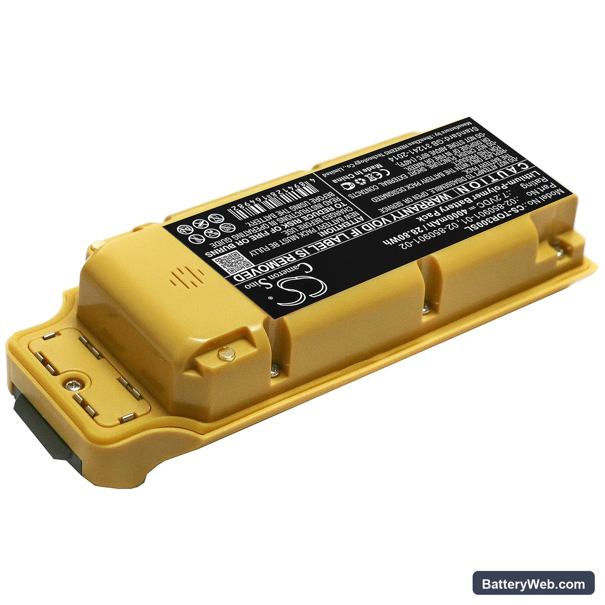 Topcon GR-3 Replacement Battery, 7.2V, 4000mAh, Li-Polymer 2