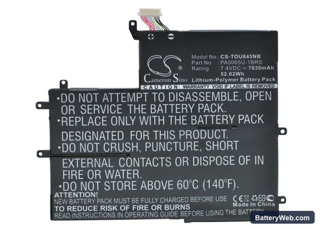 Toshiba Satellite U845W Replacement Battery, 7.4V, 7030mAh, Li-Polymer 5