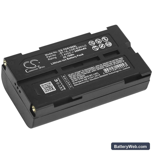 Topcon SX-1 Replacement Battery, 7.4V, 3400mAh, Li-ion 1