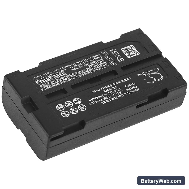 Topcon SX-1 Replacement Battery, 7.4V, 3400mAh, Li-ion 2