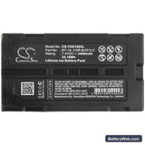 Topcon SX-1 Replacement Battery, 7.4V, 3400mAh, Li-ion 3