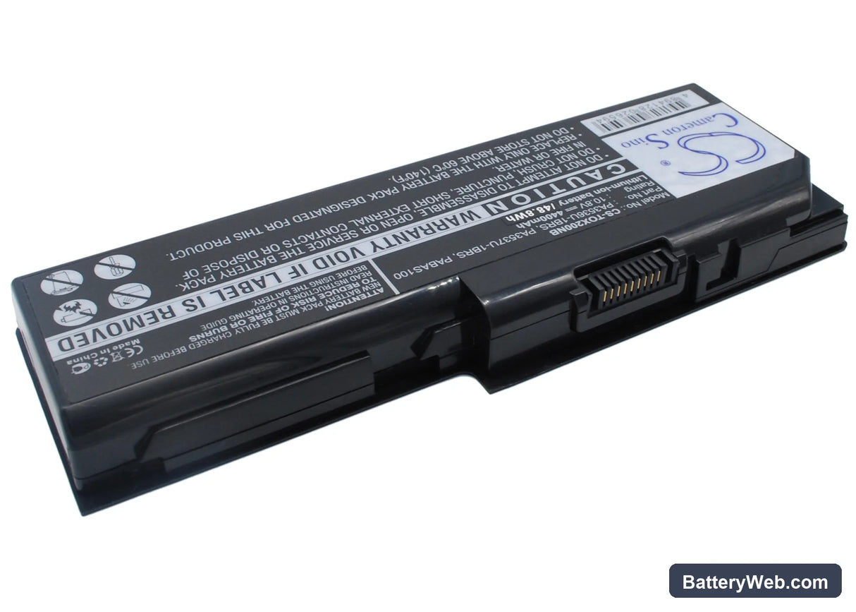 Toshiba Satellite P200-1CB Replacement Battery, 10.8V, 4400mAh, Li-ion 3
