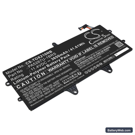 Toshiba Portege X20W Replacement Battery, 11.4V, 3650mAh, Li-Polymer 1