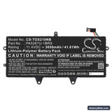 Toshiba Portege X20W Replacement Battery, 11.4V, 3650mAh, Li-Polymer 3
