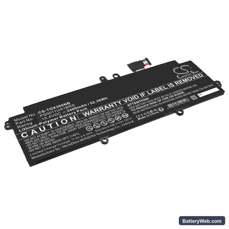 Dynabook Portege X30L-J-15K Replacement Battery, 15.4V, 3400mAh, Li-Polymer 1