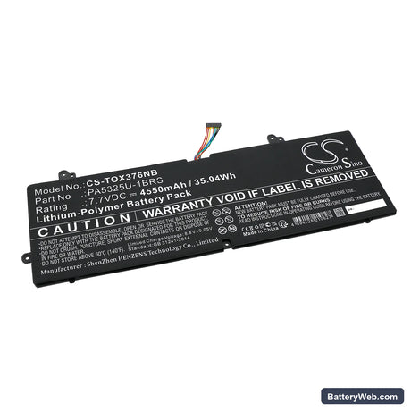 Toshiba Port g X30T-E-113 Replacement Battery, 7.7V, 4550mAh, Li-Polymer 1