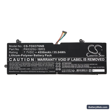 Toshiba Port g X30T-E-113 Replacement Battery, 7.7V, 4550mAh, Li-Polymer 3