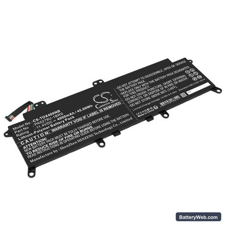 Toshiba Tecra X40-D-145 Replacement Battery, 11.4V, 4000mAh, Li-Polymer 1