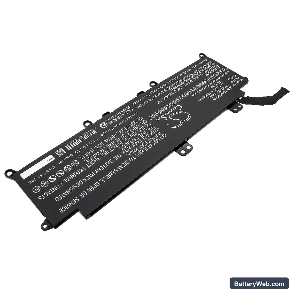 Toshiba Dynabook Tecra X50-F Replacement Battery, 11.4V, 4050mAh, Li-Polymer 2