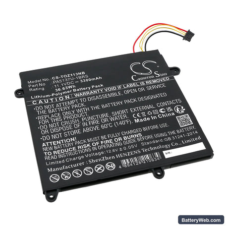 Toshiba Portege Z10T-A Replacement Battery, 11.1V, 3300mAh, Li-Polymer 1