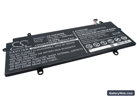 Toshiba Portege Z30 Replacement Battery, 14.8V, 3350mAh, Li-Polymer 2