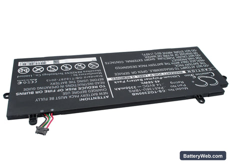 Toshiba Portege Z30 Replacement Battery, 14.8V, 3350mAh, Li-Polymer 3