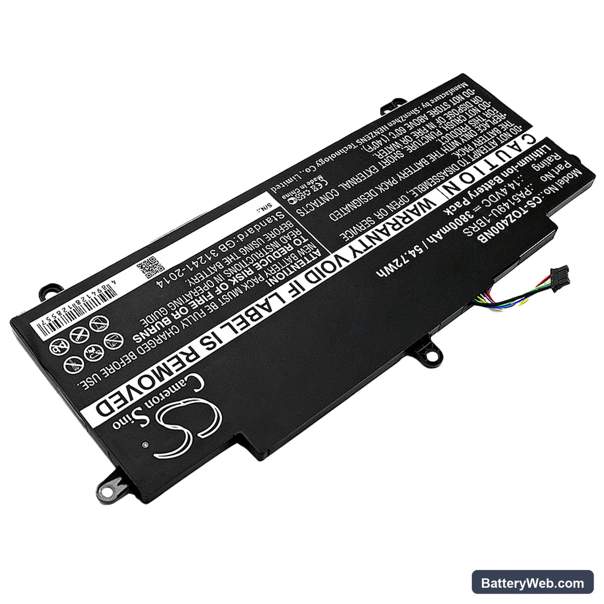 Toshiba Tecra Z40-A-17K Replacement Battery, 14.4V, 3800mAh, Li-ion 2