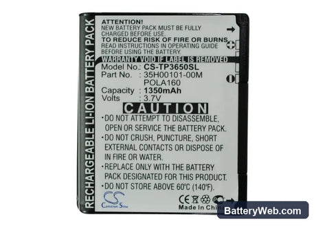 O2 XDA Orbit 2 Replacement Battery, 3.7V, 1350mAh, Li-ion 5