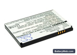 Vodafone v1615 Replacement Battery, 3.7V, 1100mAh, Li-Polymer 3