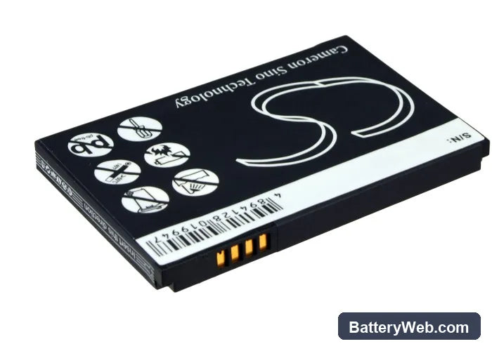 Vodafone v1615 Replacement Battery, 3.7V, 1100mAh, Li-Polymer 4