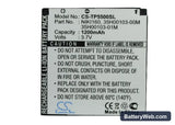 HTC Touch Dual Replacement Battery, 3.7V, 1200mAh, Li-Polymer 5