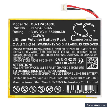 Topdon ArtiMINI Scan Tool Replacement Battery, 3.8V, 3500mAh, Li-Polymer 3
