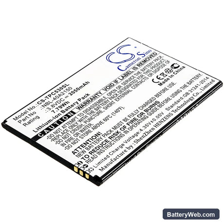 Neffos C5 Plus Replacement Battery, 3.8V, 2050mAh, Li-ion 1