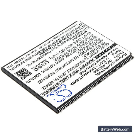 Neffos C7a Replacement Battery, 3.8V, 2000mAh, Li-Polymer 2