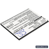 TP-Link Neffos C7s Replacement Battery, 3.8V, 2500mAh, Li-ion 2