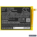 TP-Link Neffos C9 Replacement Battery, 3.8V, 3650mAh, Li-Polymer 3