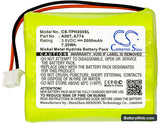 TPI HXG-2D Replacement Battery, 3.6V, 2000mAh, Ni-MH 3