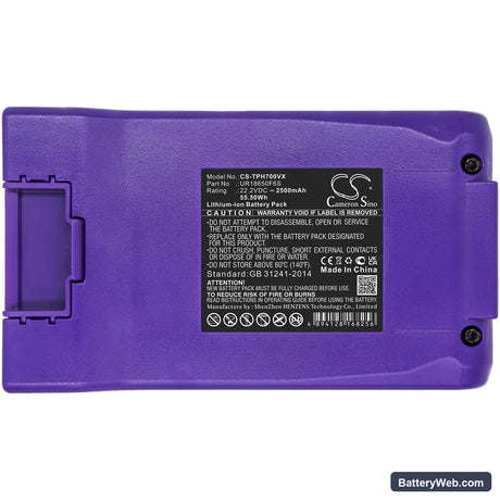 Hosome TPH07 Replacement Battery, 22.2V, 2500mAh, Li-ion 3