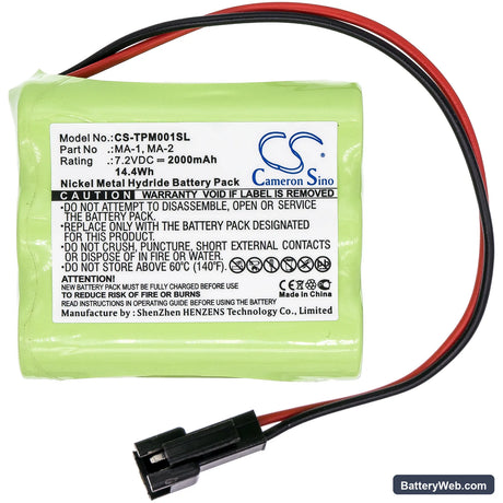 Tivoli Audio iPAL MA-1 Replacement Battery, 7.2V, 2000mAh, Ni-MH 3