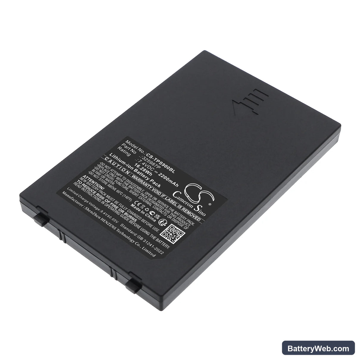 Telpo TPS900 Replacement Battery, 7.4V, 2200mAh, Li-ion 1