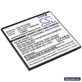 Neffos Y5 Replacement Battery, 3.85V, 2050mAh, Li-Polymer 1