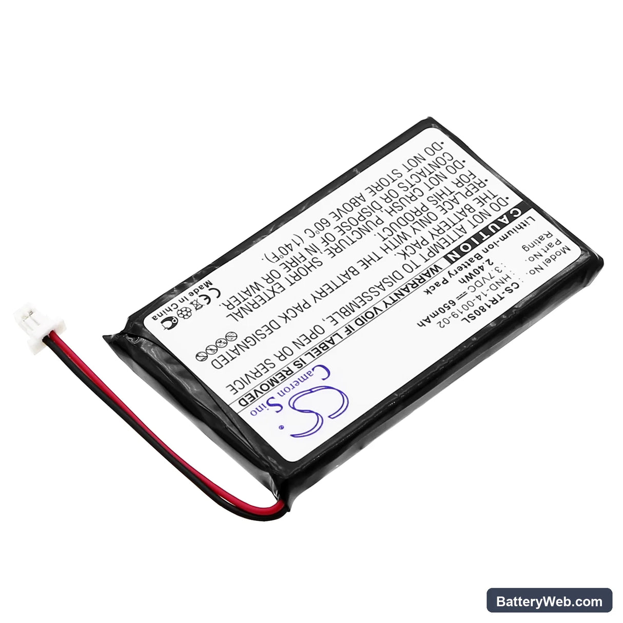 Palm Treo 90 Replacement Battery, 3.7V, 650mAh, Li-ion 2