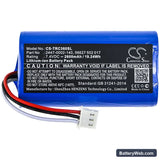 Trilithic 360 DSP Replacement Battery, 7.4V, 2600mAh, Li-ion 3