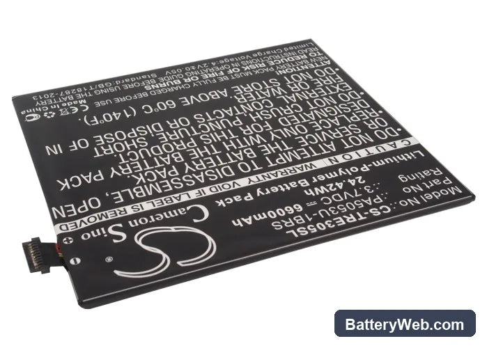 Toshiba Excite 10 Replacement Battery, 3.7V, 6600mAh, Li-Polymer 2