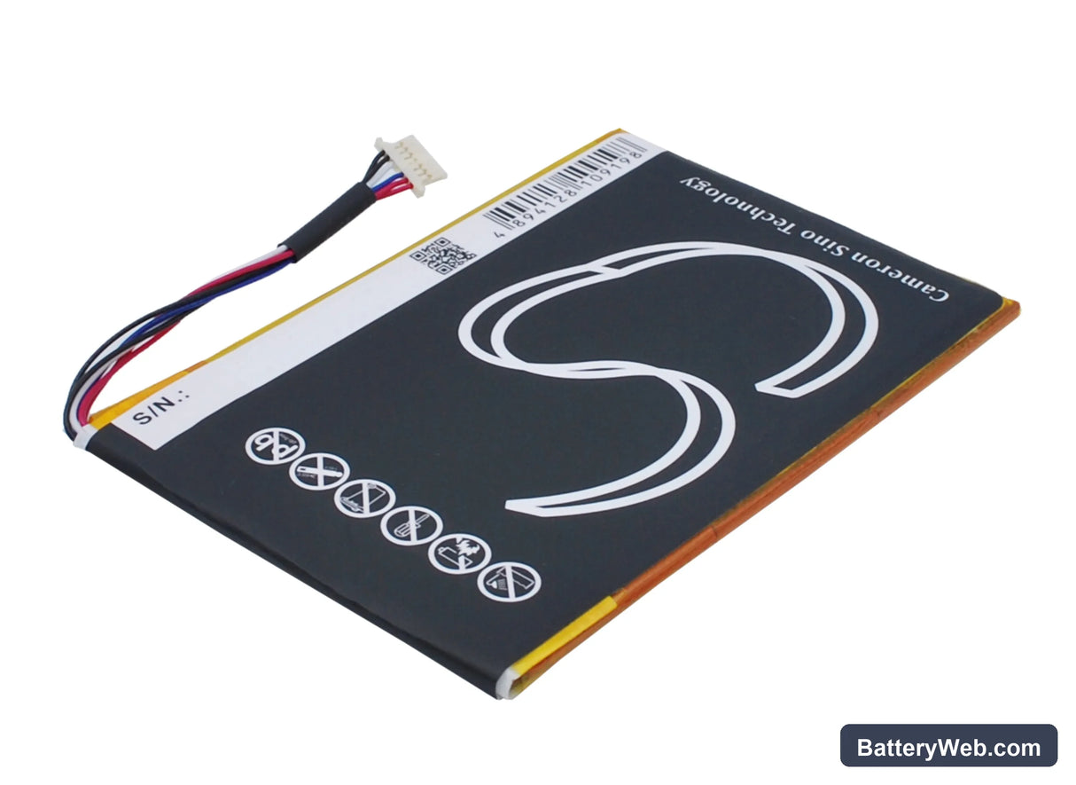 Toshiba Excite Go Mini 7 Replacement Battery, 3.7V, 3200mAh, Li-Polymer 3