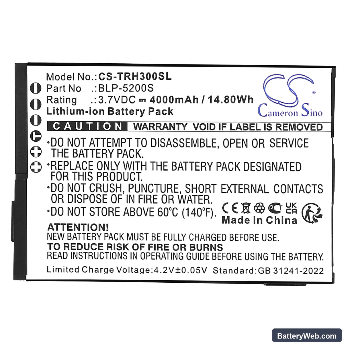Hi-Target ihand 30 data controller Replacement Battery, 3.7V, 4000mAh, Li-ion 5
