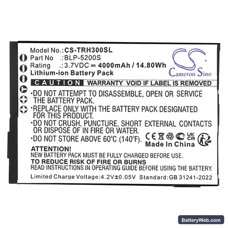 Hi-Target ihand 30 data controller Replacement Battery, 3.7V, 4000mAh, Li-ion 5