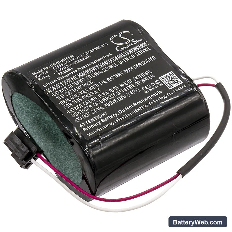 Trimble FM1000 Replacement Battery, 6V, 12000mAh, Li-MnO2 1