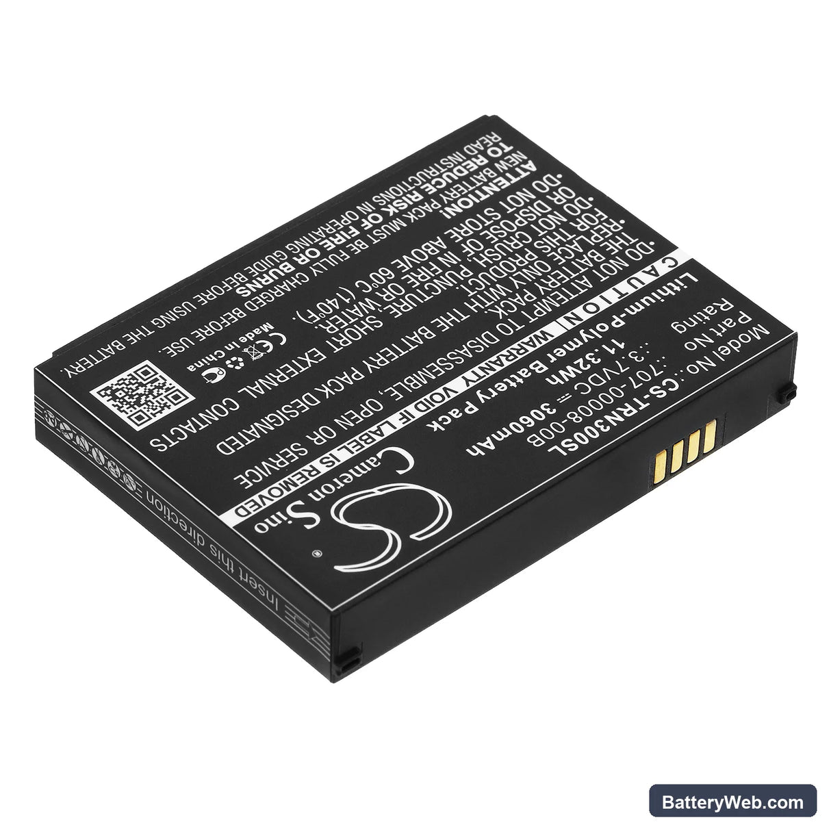Trimble Juno 3A Replacement Battery, 3.7V, 3060mAh, Li-Polymer 2