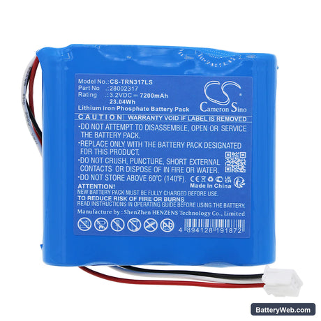 TRIDONIC 28002317 Replacement Battery, 3.2V, 7200mAh, LiFePO4 3