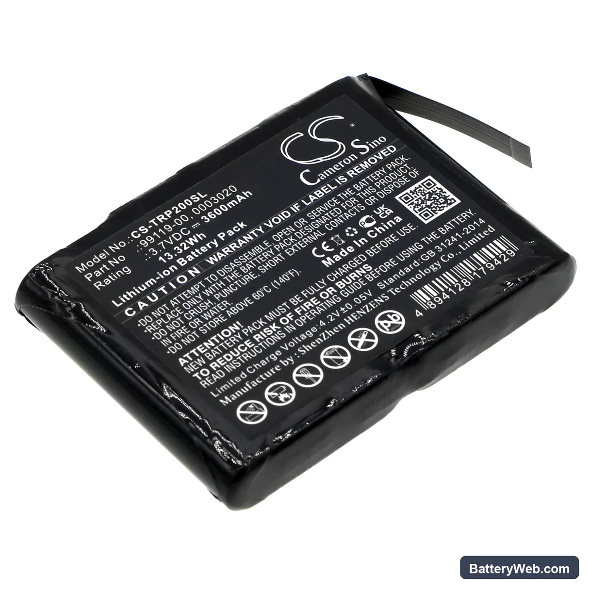 Trimble R1 Replacement Battery, 3.7V, 3600mAh, Li-ion 1