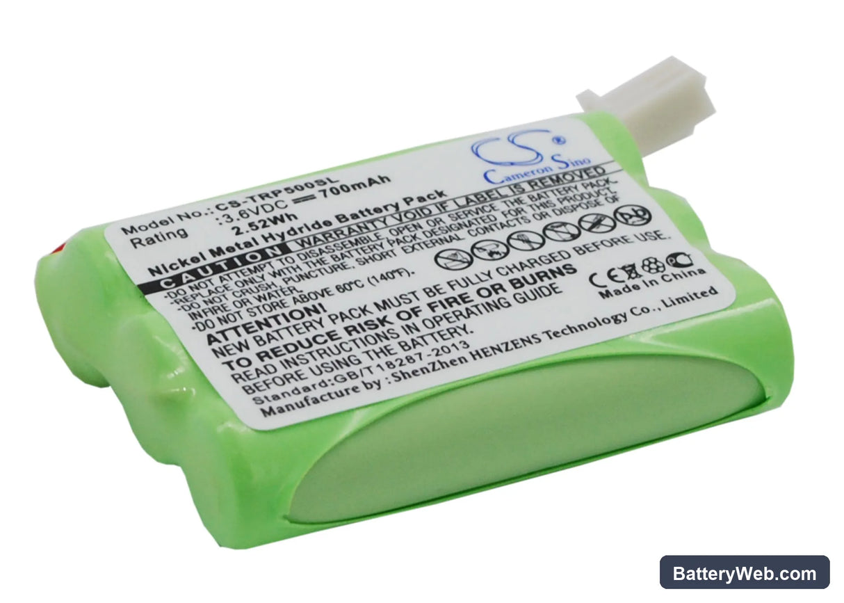 Tri-Tronics Pro 500XL Replacement Battery, 3.6V, 700mAh, Ni-MH 3