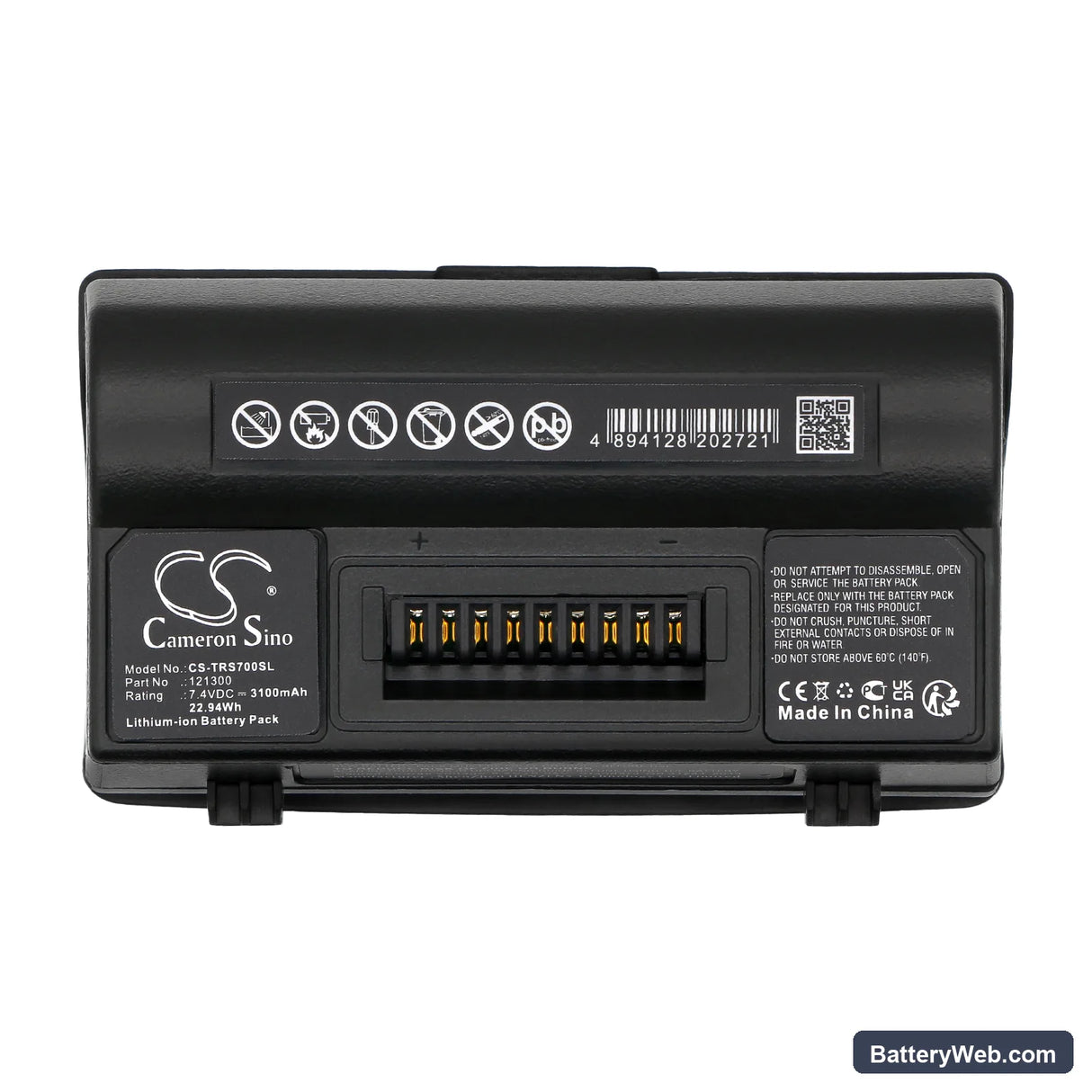 Spectra TSC7 Replacement Battery, 7.4V, 3100mAh, Li-ion 5