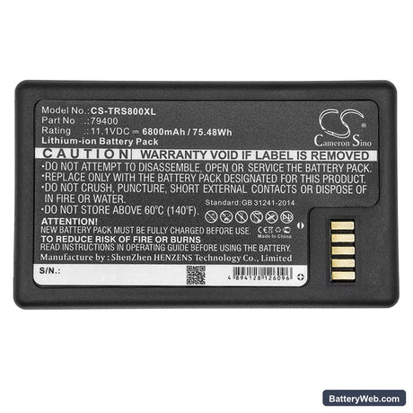 Spectra Focus 35 Replacement Battery, 11.1V, 6800mAh, Li-ion 3