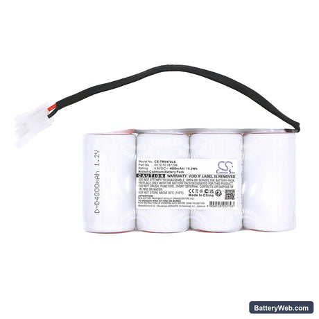 Lite-Plan HRN/4-K Replacement Battery, 4.8V, 4000mAh, Ni-CD 3