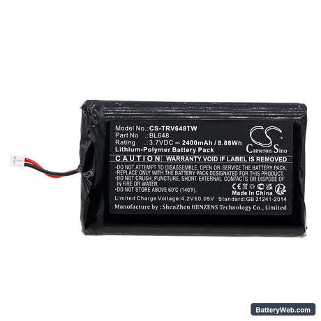 Retevis RB48 Replacement Battery, 3.7V, 2400mAh, Li-Polymer 5